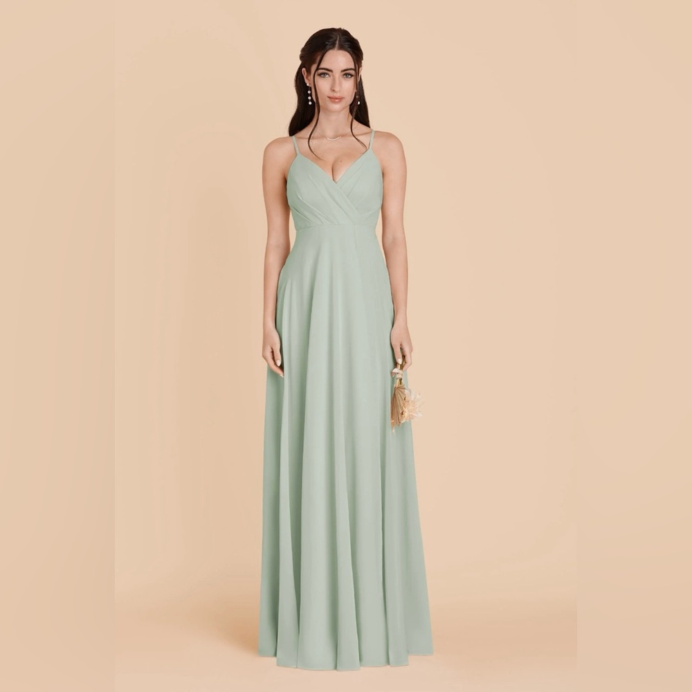 NWT Birdy Grey Kaia large sage green bridesmaid dress prom maternity formal gown